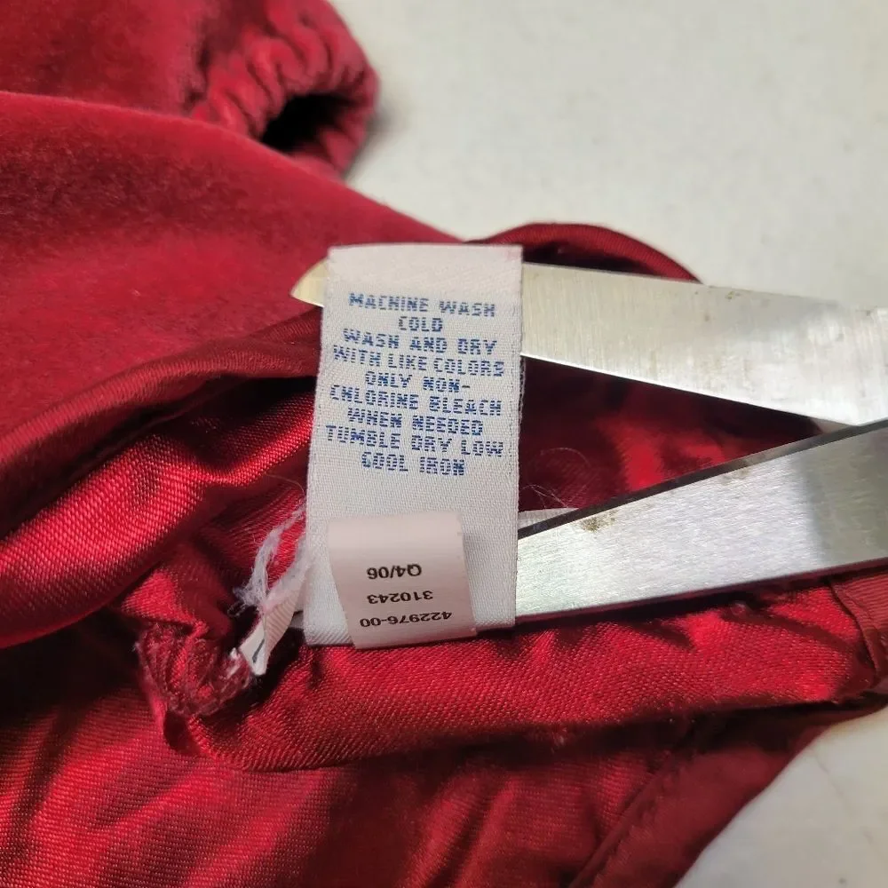 Y2K Old Navy 2 Piece Red Velvet Set with Tie Front Bolero Top Flared Pants